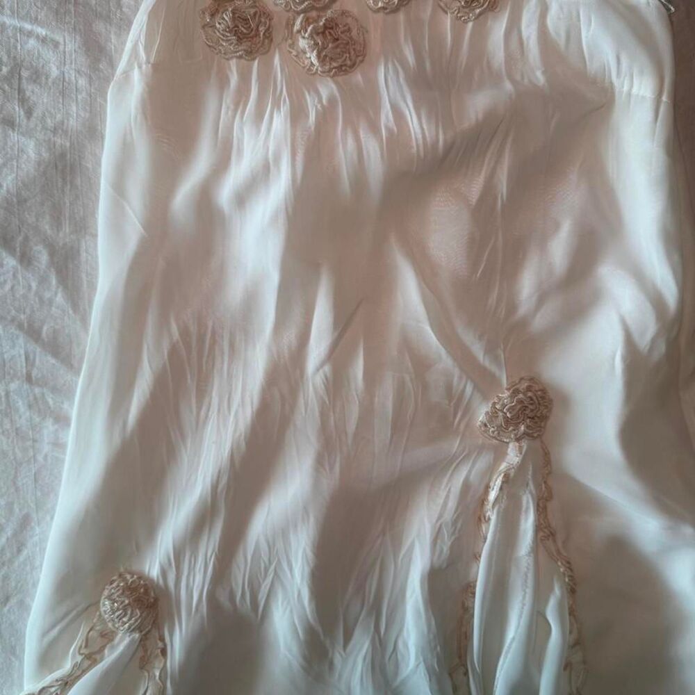 Venus Women's Cream and White Dress